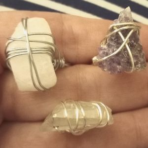 Handmade wire wrapped rings
